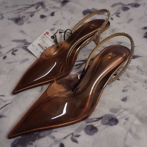 Zara - Bronze clear slingback